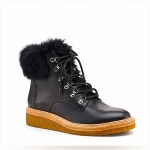 Botiker Fur Trimmed Black Boots